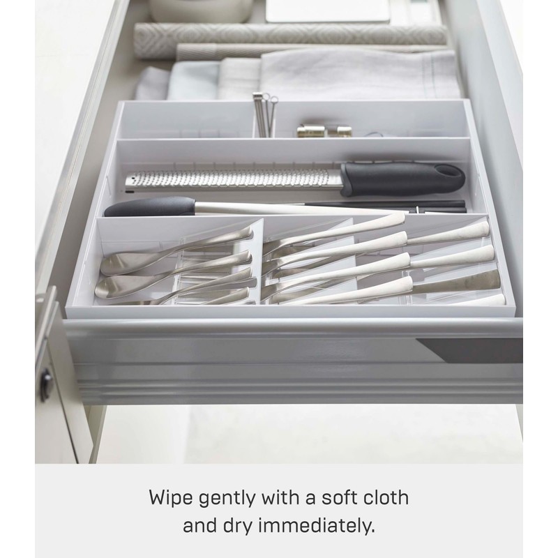 YAMAZAKI Home Tower Expandable Cutlery Kitchen Angled Utensils Storage Silverware