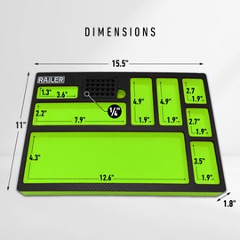 Railer EVA Foam Tool Tray – Premium Tool Box Accessories & Storage Organizer with a Built-In Bit & Socket Organizer for Your Tool Drawer