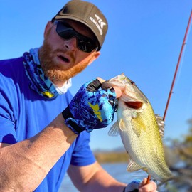 KastKing Gill Raker Gloves - UPF50+ Sun Protection, Padded, Breathable - Blue, X-Large - Adult Unisex - Kayaking, Hiking, Biking, Rowing, Sailing, Canoeing