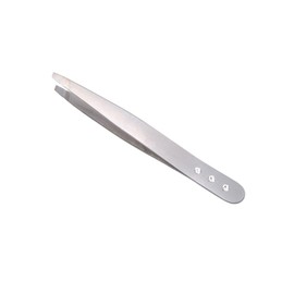 Tweezers Slant Tip with Crystals | Eyebrow Tweezers Ingrown hairs splinters | Tweezers for Women Men | BRAND: STEP ZERO (Champagne Silver)