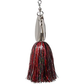 Tooth Shield Tackle The Lil Chubby Musky Bucktail Muskie Pike Double 6 French Blades Inline Spinner Musky Lures Baits Tackle (Lava)