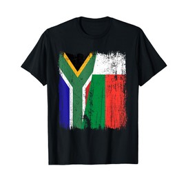 South Africa Madagascar Half Flag South African Malagasy T-Shirt