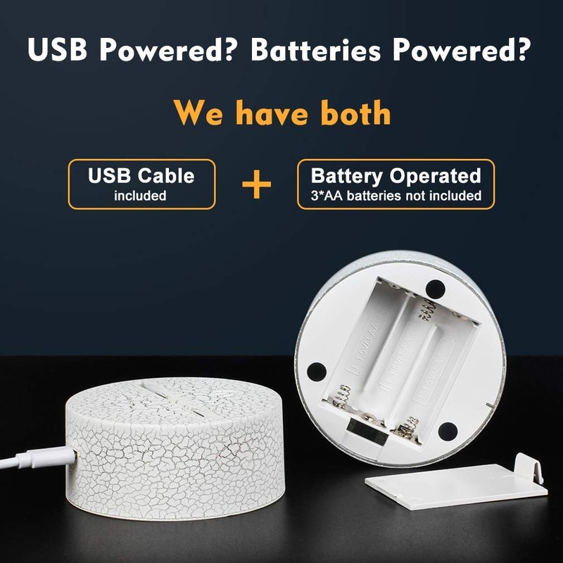 Solar System 3D Optical Illusion Lamp Universe Space Galaxy LED