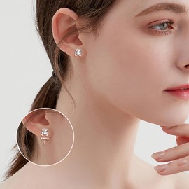 Cat/Koala/The Panda/Penguins/Axolot Earrings for Women 925 Sterling Silver Cat Stud Earrings Jewellery Gifts, Sterling Silver, Cubic Zirconia