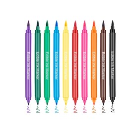 Edible Markers 10 Pcs Food Coloring Pens Fine and Thick Tip Food Grade Gourmet Writers for Cookies DIY Fondant Cakes Baking Party Decorating Drawing Writing（10PCS)
