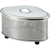 Yoshikawa SJ2430 Triangle Corner with Lid, Punching, Stainless Steel, Silver,
