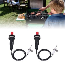 2 Piezas de Encendido por Chispa Piezoeléctrica, Parrilla para Barbacoa, Botón Pulsador, Encendedor Piezoeléctrico, 1 Salida, 2 Kit de Encendido por Chispa Piezoeléctrica con Cable de Aguja de Encendi