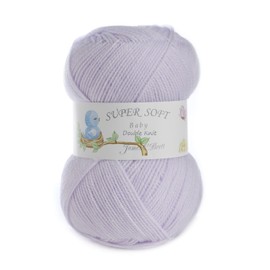 James Brett 100% Acrylic Baby Double Knitting Yarn Supersoft DK Knit Wool 5 x 100g (Lilac - BB3)