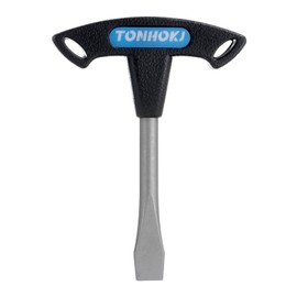 sourcing map T Handle Flat Head Screwdriver 10mm T Handle Slotted Screwdriver with Plastic Handle for Slotted Screw Quick Release Plate Camera Tripod Monopod, Black