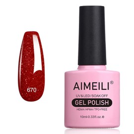 AIMEILI Gel Nail Polish Soak Off U V Hema Free Gel Polish for Nail Art Manicure Salon DIY Home - 670 10ml