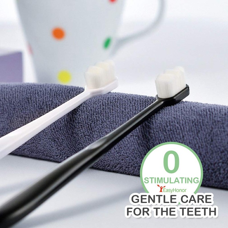 EasyHonor Extra Soft Toothbrush for Sensitive Gums, Micro Fur Manual