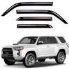 Window Deflectors Smoke Tinted Tape-On Side Window Vent Visor Deflectors