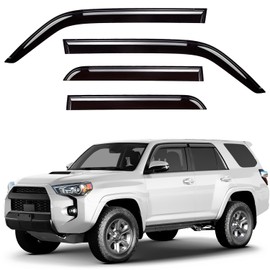 Window Deflectors Smoke Tinted Tape-On Side Window Vent Visor Deflectors Rain Guards Compatible with Toyota 4Runner 2010-2024- 4pcs. GW0886