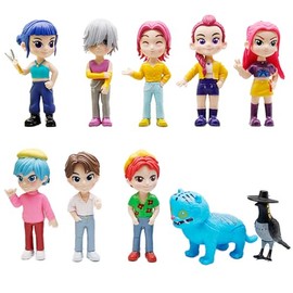 Figuras Coleccionables K-Pop Cazadoras de Brujas, Guerreras KPOP Muñecas, PVC Tamaño 8-10.5cm, Juguete Coleccionable para Fans (A)