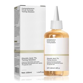 Glycolic Acid Toner, Glycolic Acid 7% Resurfacing Exfoliating Solution for Blemishes and Acne, Toner Suitable for Combination and Oily Skin, Pore Treatment (100ml)