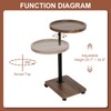 FRWXUIEO Adjustable C Table End Table, Side Table C Table
