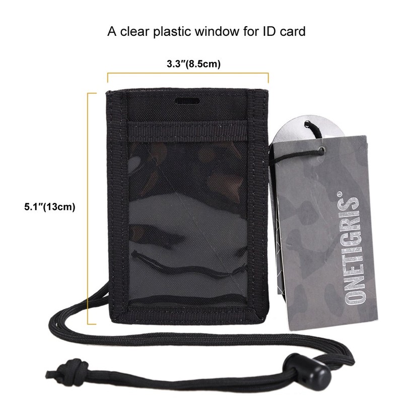 OneTigris Tactical ID Card Holder Vertical Badge Holder Horizontal with