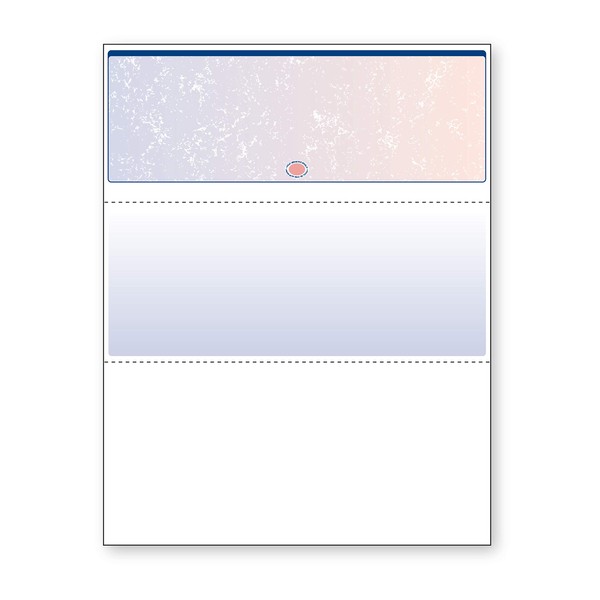 DocuGard Blue/Red Prismatic Top Check, 8.5 x 11 Inches, 24