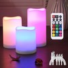 yucanucax Remote Control Rechargeable Flameless LED Candle Light, Outdoor/Indoor Color