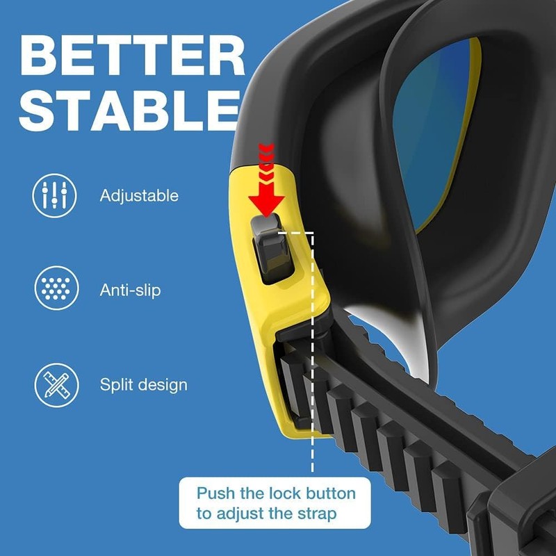 Polarized Swim Goggles with UV Protection and Swim Cap –