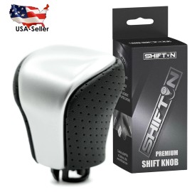 SHIFTIN Black & Silver Gear Shift Knob Shifter for Lexus LS-460 LS-600h LS-600 LX-570