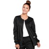Cherokee Women's Workwear Core Stretch Warm Up Scrubs Jacket, Black,