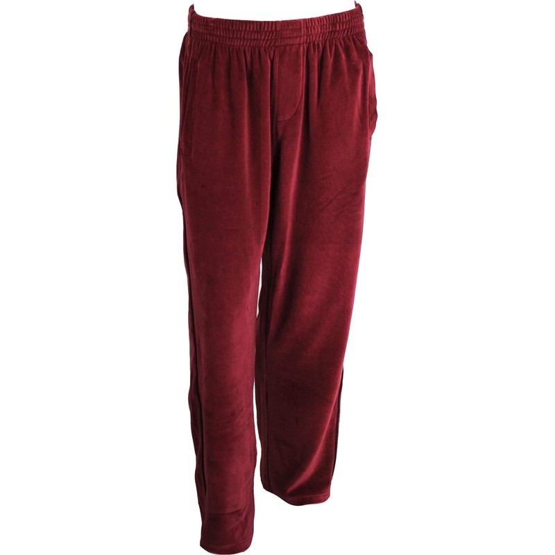 Sweatsedo Mens Velour Tracksuit (Large, Burgundy)
