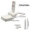 Luomorgo 2 Pairs Plastic Toilet Seat Hinges, White Toilet Seat