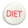 Diet Button Cap, White with Red Letters - Replaces Wunder-Bar