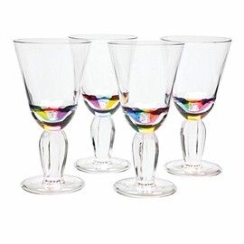 Acrylic Rainbow Wine Glasses by Merritt International--Set of 4 (12 oz.)