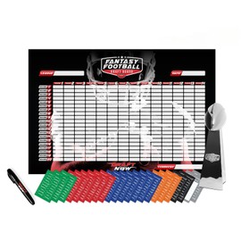 2025-2026 Fantasy Football All in Kit - Draft Now Ultimate Fantasy Football Kit- Draft Board Kit, 14 Inch Trophy