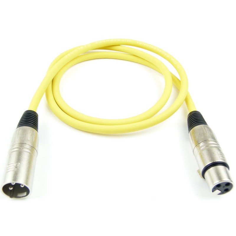 Adam Hall Cables K3MMF0100YEL Microphone Cable XLR Female to XLR