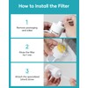 BUZIO 2 Water Bottle Filter Replacements, Carbon Filters for Bottles