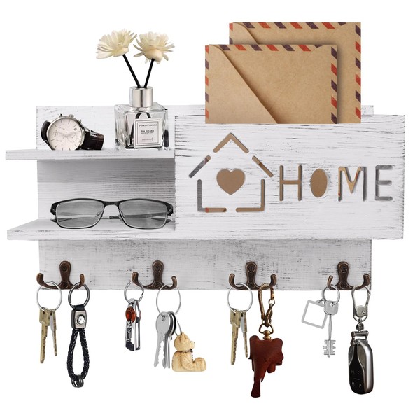 Gocokia Mail and Key Holder for Wall Decorative Mail Organizer