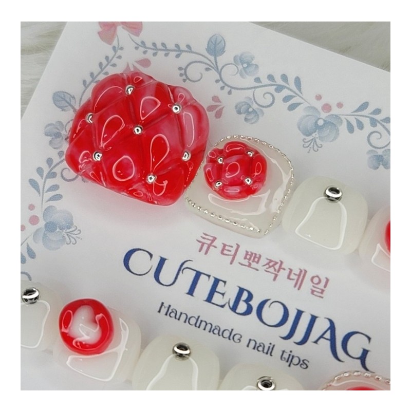 Quilting emboss handmade pedi tip - Paddy A / 퀼팅엠보
