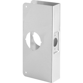 Prime-Line U 9552 Stainless Steel Lock and Door Reinforcement Plate for 1-3/4 In. Thick Doors, Stainless Steel Finish (Single Pack)