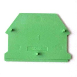 ICI Dinkle DK4NC-GN DIN Rail Terminal Block End Cover for DK2.5N-GN DK4N-GN Green, Pack of 10