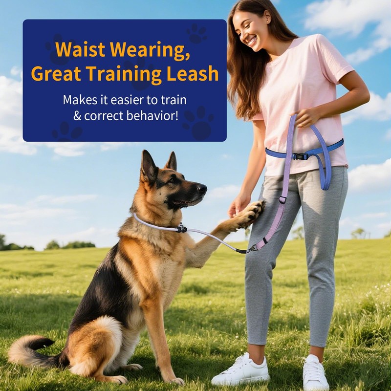 Kazazoo Slip Lead Dog Leash, Hands-free No Pull Training Leash