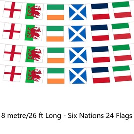 1 PCS Six Nations Bunting,Six Nations Flags,Six Nations Decorations,6 Nations Bunting,Six Nations Rugby,Six Nations Rugby Bunting,6 Nations Flags,Six Nations Banner,6 Nations Banner,Six Nations Rugby