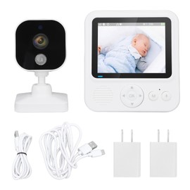 Smart Baby Monitor Wireless Bidirectional Speech Breastfeeding Timer Night Vision Baby Monitor Camera for Baby Crying Feeding US Plug 100‑240V