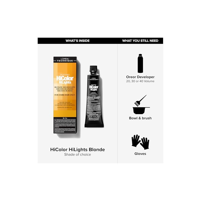 L'oreal Excellence Hicolor, Blond/Ash Highlights, 1.2 Ounce