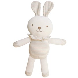 Organic Cotton Baby First Friend (Hello! Little Bunny) Attachment Doll for Baby, Pillow Buddy,Organic Toy 15.7 inches Tall