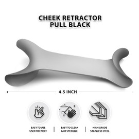 Dental Orthodontic Cheek Lip Retractors Mouth Opnner double ended, Columbia,Minnesota,Oringer Omaga,Sternberg,Vestibulum Small,Medium,Large, Silver/Black (Cheek Retractor 4.5" D.Ended Silver)