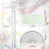 Frienda 5 Pieces Drafting Tools 12 Inch T-Square Ruler Plastic