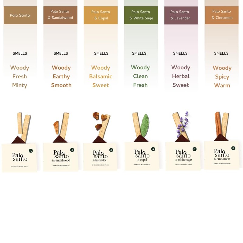 Palo Santo Incense Bricks Gift Set with Exotic Burner |