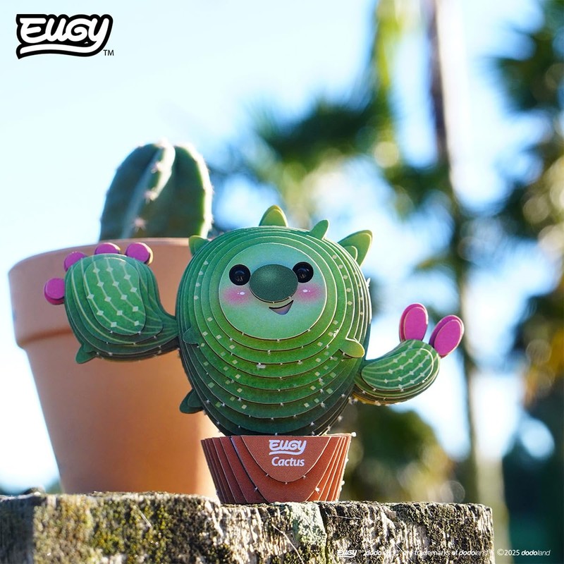 Eugy Cactus 3D Puzzle - 44 Piece Eco-Friendly Educational Toy