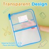 A4 Document Bag Mesh Travel Bag File Pockets Zipper Nylon