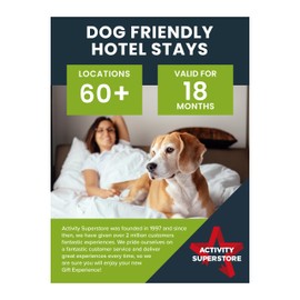 Activity Superstore Dog Friendly Hotel Stay Gift Experience Voucher, Available at 60+ UK Locations, Experience Days, Getaway Gift, Couples Gifts, Retirement Gifts