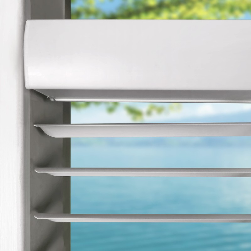 Calyx Interiors 1” Cordless Vinyl Mini Blinds, White, 42.5" W