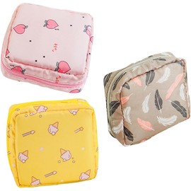 Gatuida 3piezas Bolsa Para Guardar Toallas Sanitarias Menstruales De Portátil Cremallera Bolsa De Almacenamiento Para Toallas Sanitarias Para Adolescentes